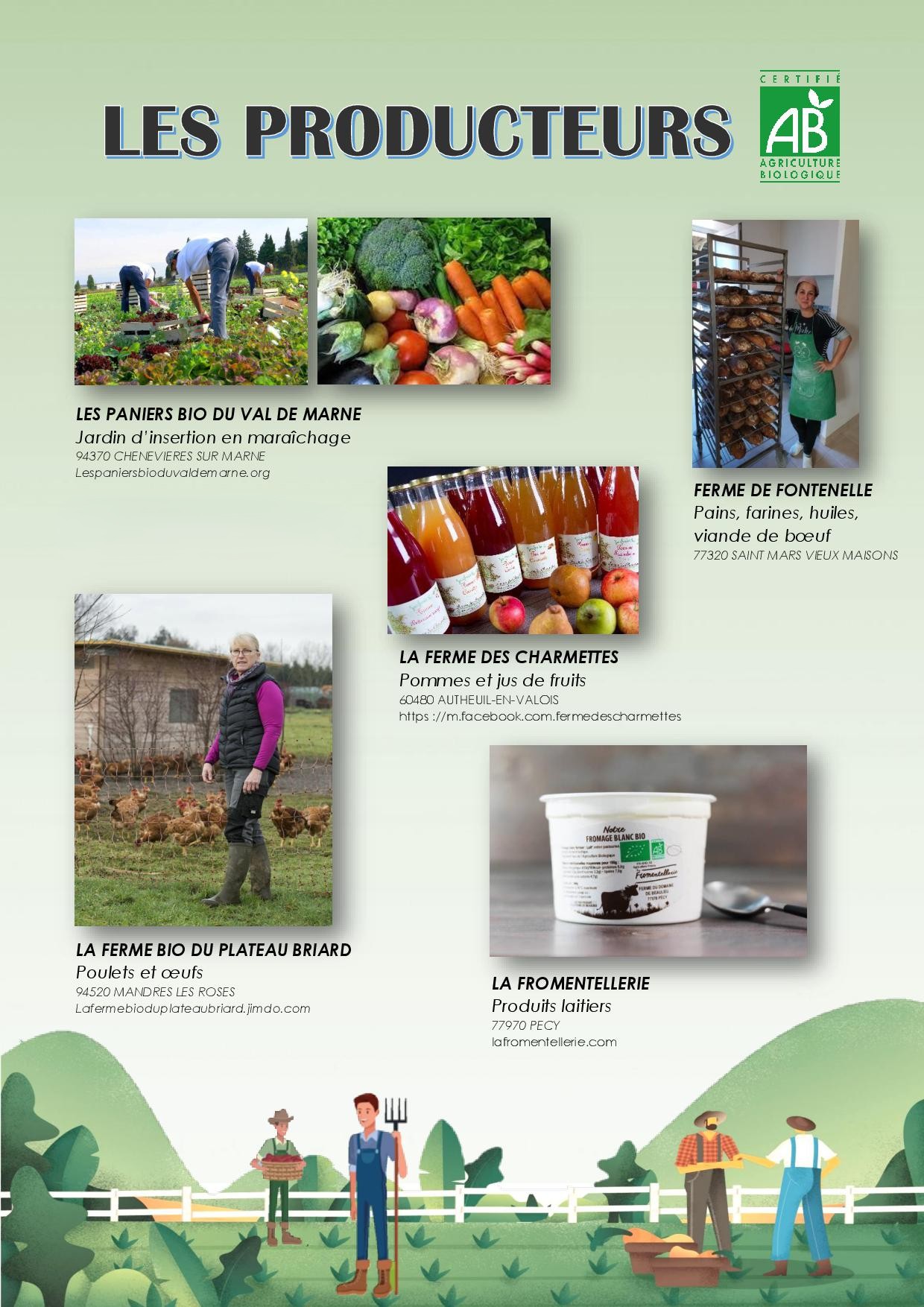 Panneau promotionnel du marché des producteurs bio et locaux — AMAP Terre d'ici